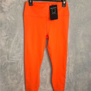 Fabletics High Waisted PowerHold Bright Red/Orange Leggings